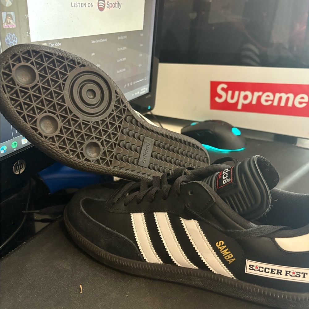 Adidas Samba Black with White Stripes